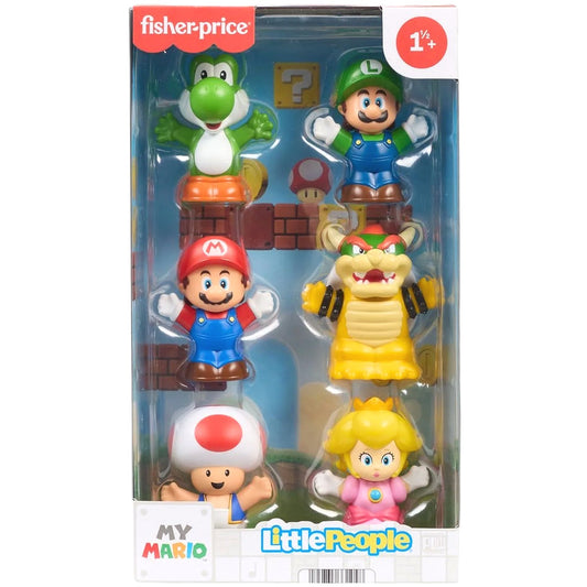 Fisher-Price - Little People My Mario Figure 6-Pack - Mattel