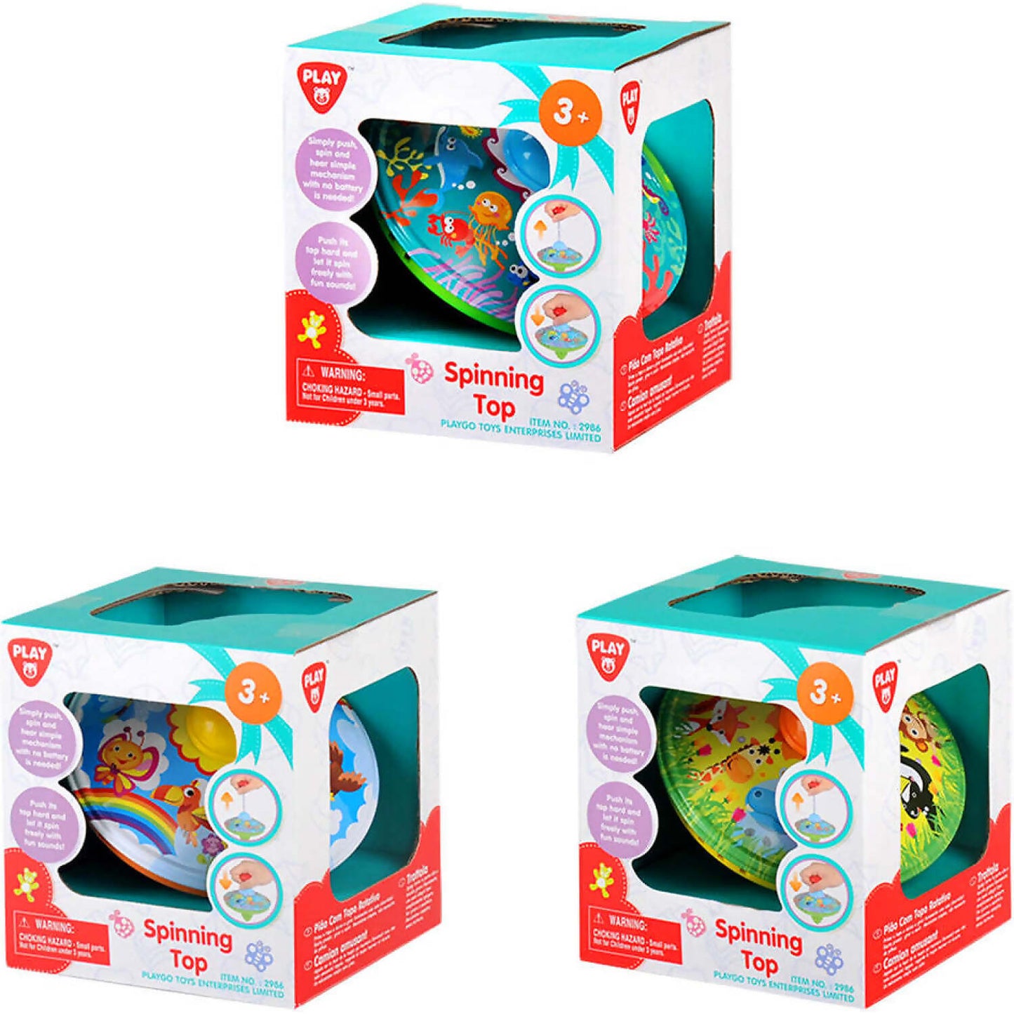 Playgo Toys Ent. Ltd  -  Spinning Top 1 X Assorted (chosen At Random)