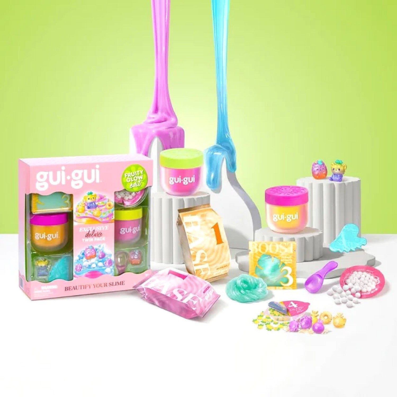 Gui Gui - Fruity Glow Edit Slime Deluxe Twin Pack - Moose