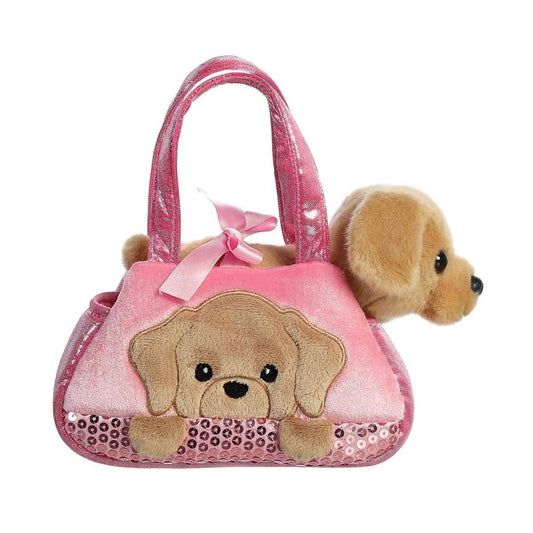 Cotton Candy -   Fancy Pals -  Peek-a -boo Lab In Pink Sparkly Bag