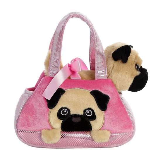 Cotton Candy -   Fancy Pals Pug In Pink Pug Bag