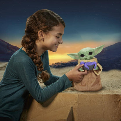 Star Wars -  Galactic Snackin Grogu 9.25-inch-tall Animatronic Toy Over 40 Sound And Motion Combinations Ages 4 And Up  Hasbro