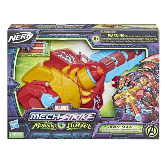 Marvel -  Avengers Mech Strike Monster Hunters Iron Man Monster Blast Blade Roleplay Hasbro