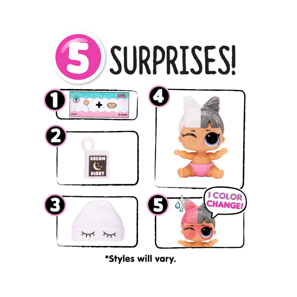 L.O.L Surprise Glitter Color Change Lil Sis With 5 Surprises