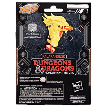Nerf -  Microshots Dungeons & Dragons Palarandusk Blaster And 2 Nerf Elite 2.0 Darts