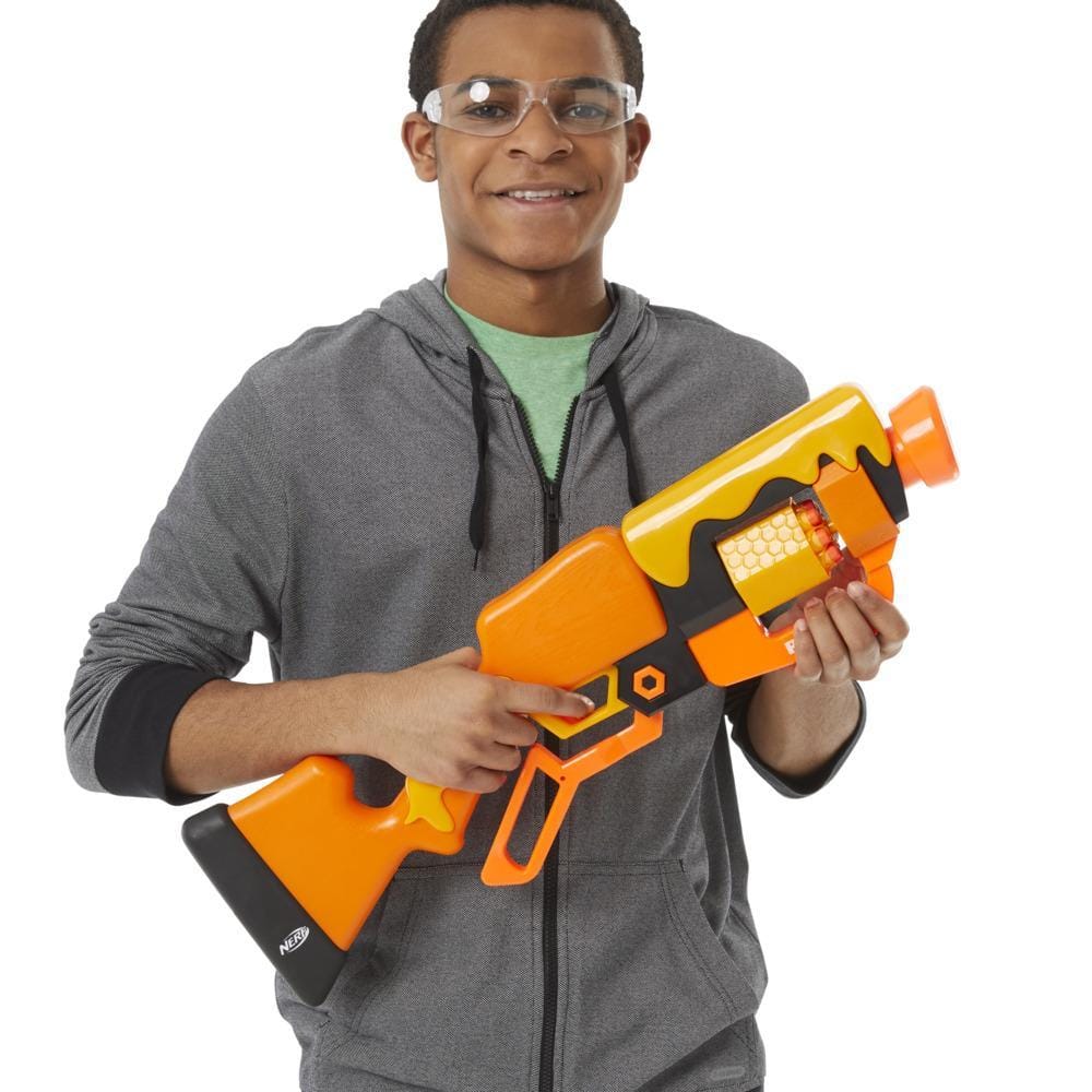 Nerf -  Roblox Adopt Me! - Bees! Lever Action Blaster 8 Nerf Elite Darts Code To Unlock In-game Virtual Item