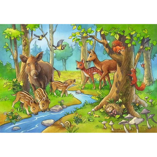 Ravensburger - Cute Forest Animals Jigsaw Puzzle 2 x 24pc