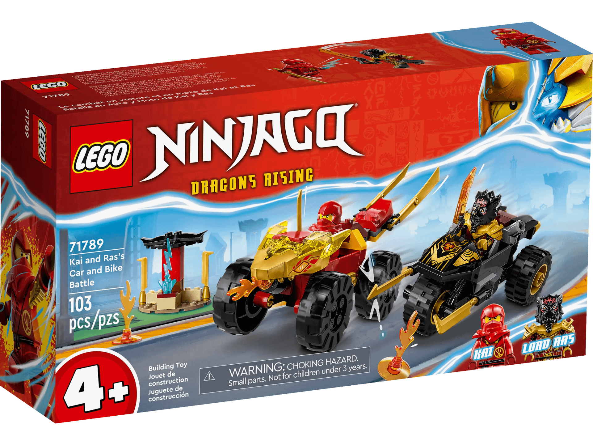LEGO 71789 Kai and Ras's Car and Bike Battle - Ninjago 4+