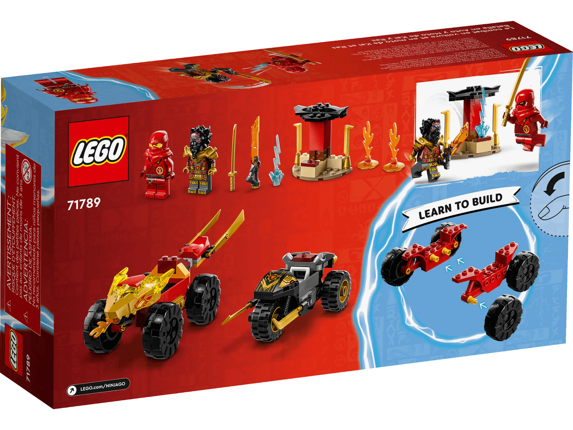 LEGO 71789 Kai and Ras's Car and Bike Battle - Ninjago 4+