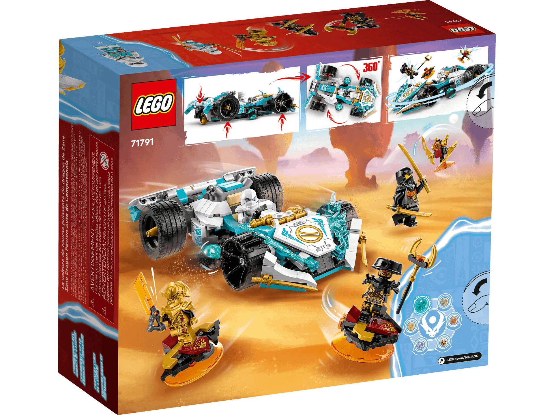 LEGO 71791 Zane s Dragon Power Spinjitzu Race Car - Ninjago