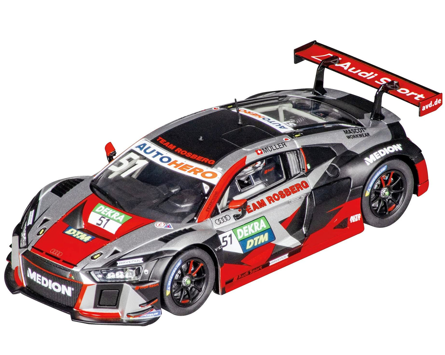 Carrera -  Evolution 1:32 - Audi R8 Lms Gt3 Team Rosberg No.51 DTM 2021 - Slot Car Also Suits Scalextric