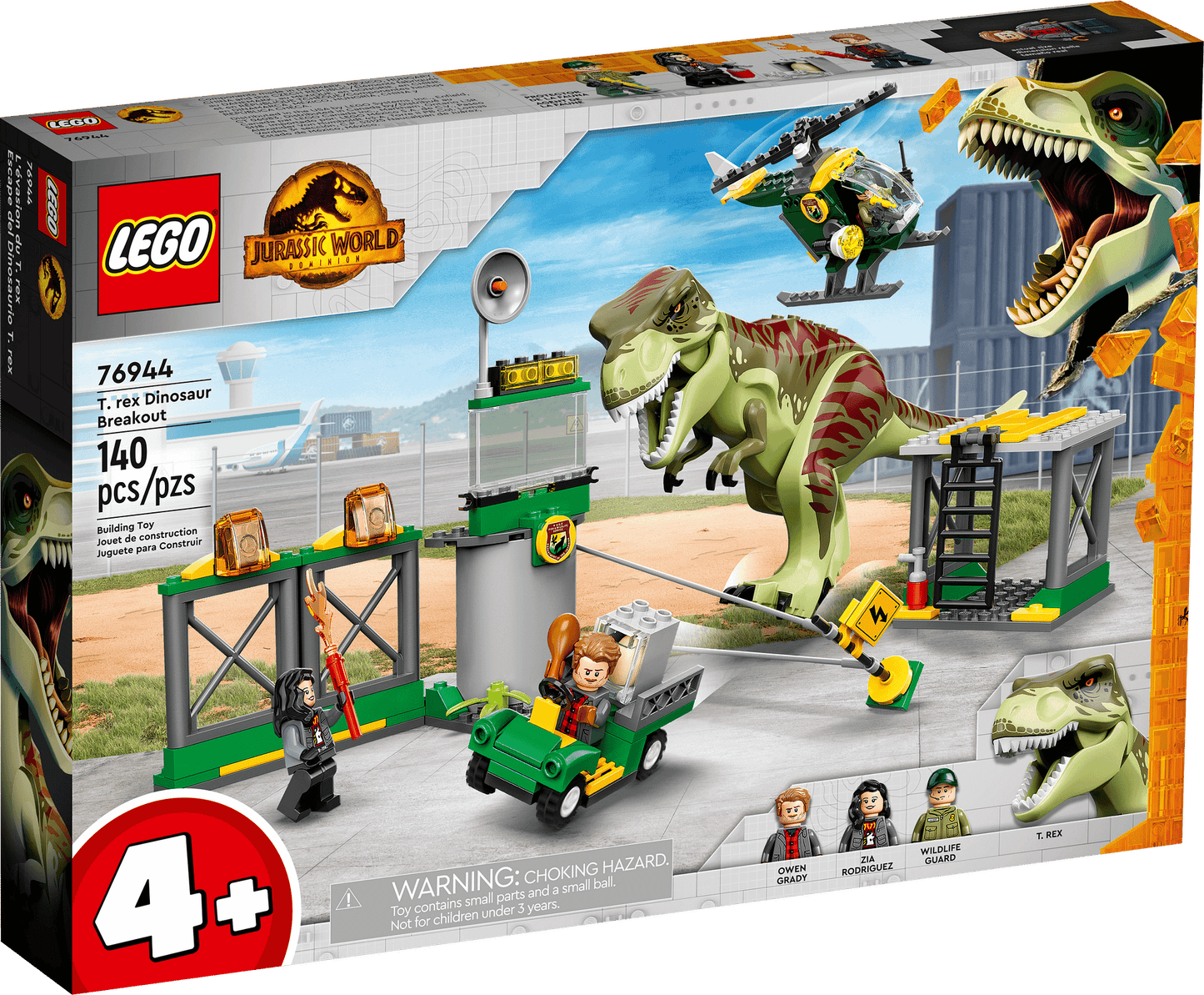 LEGO 76944 T. rex Dinosaur Breakout - Jurassic World 4+