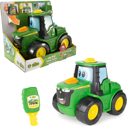 John Deere -  Kids - Key-n-go Johnny Tractor With 15 Interactive Ways To Play - Tomy
