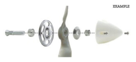 TY1 -  ELECTRIC SPINNER 45MM 3MM COLLET YELLOW