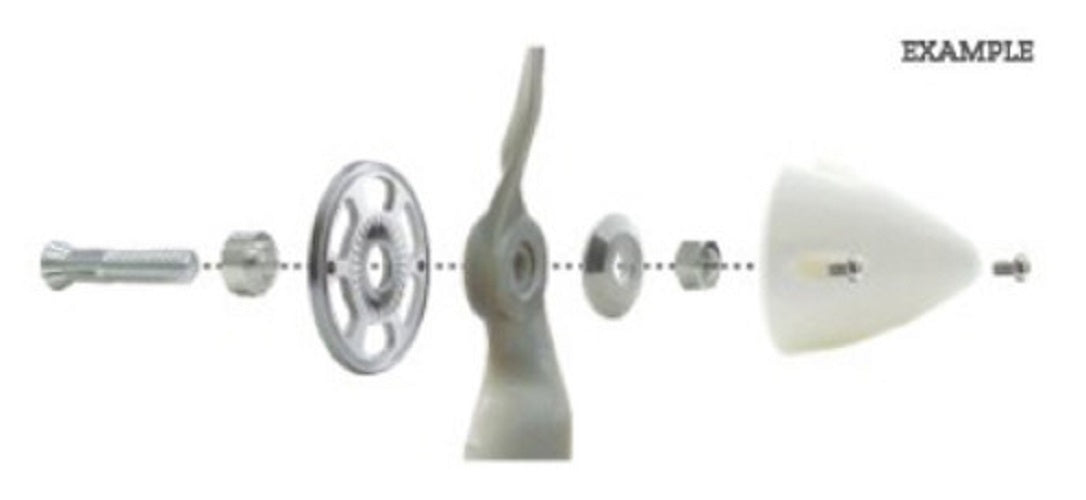 TY1 -  ELECTRIC SPINNER 38MM 4MM COLLET WHITE TY7723W