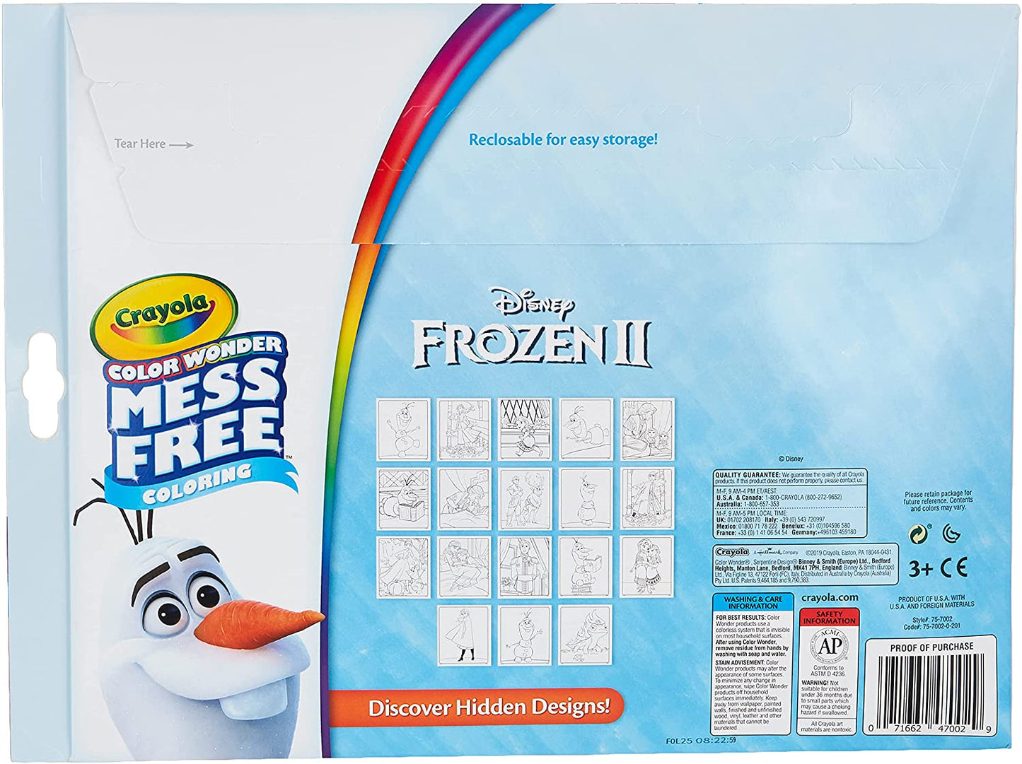 Crayola -  Frozen Color Wonder Set - Mess Free Markers Crayola