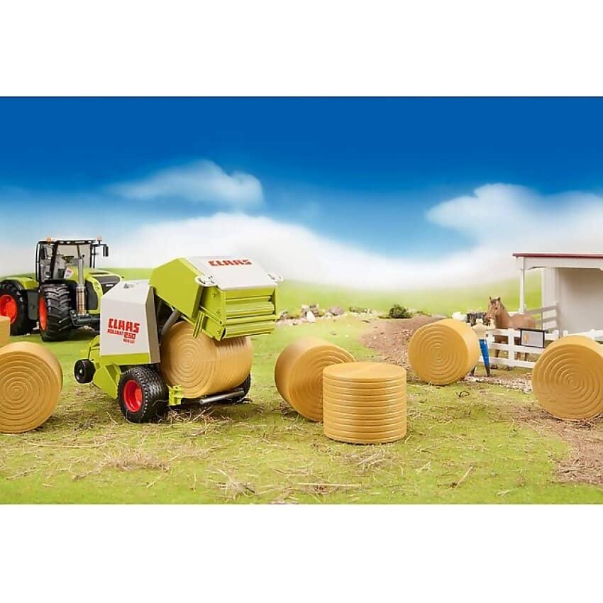 Bruder - Agriculture 4 Round Hay Bales Ockery For Claas Rollant 250