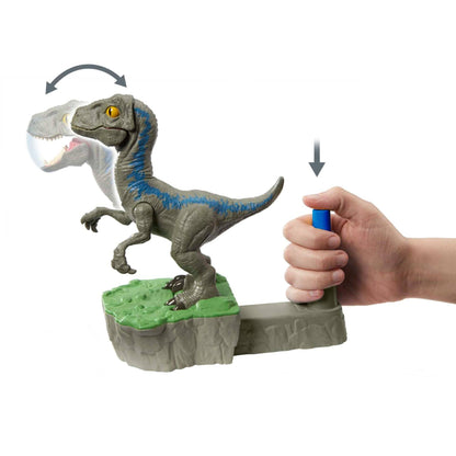 Jurassic World -  Rock Dominion Sock Em Robots Blue vs Atrociraptor Game - Mattel