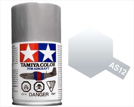 AS-12 TAMIYA ACRYLIC SPRAY PAINT 100ML (AIRCRAFT) BARE METAL SILVER