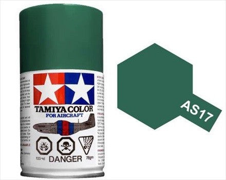 AS-17 TAMIYA ACRYLIC SPRAY PAINT 100ML (AIRCRAFT) DARK GREEN IJA