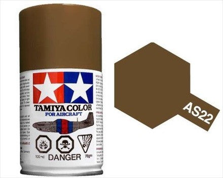 AS-22 TAMIYA  ACRYLIC SPRAY PAINT 100ML (AIRCRAFT) DARK EARTH