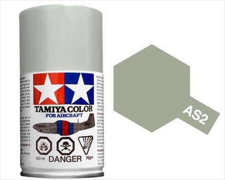 AS-2 TAMIYA ACRYLIC SPRAY PAINT 100ML (AIRCRAFT) LIGHT GRAY