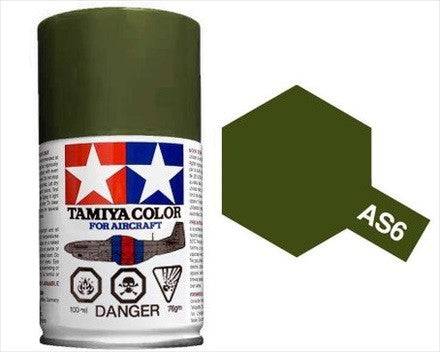 AS-6 TAMIYA  ACRYLIC SPRAY PAINT 100ML (AIRCRAFT) OLIVE DRAB