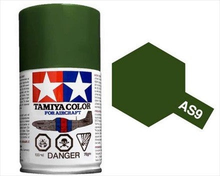 AS-9 TAMIYA  ACRYLIC SPRAY PAINT 100ML (AIRCRAFT) DARK GREEN