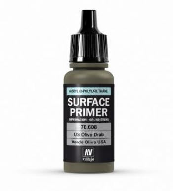 VALLEJO ACRYLIC POLYURETHANE - PRIMER  US OLIVE DRAB 70608