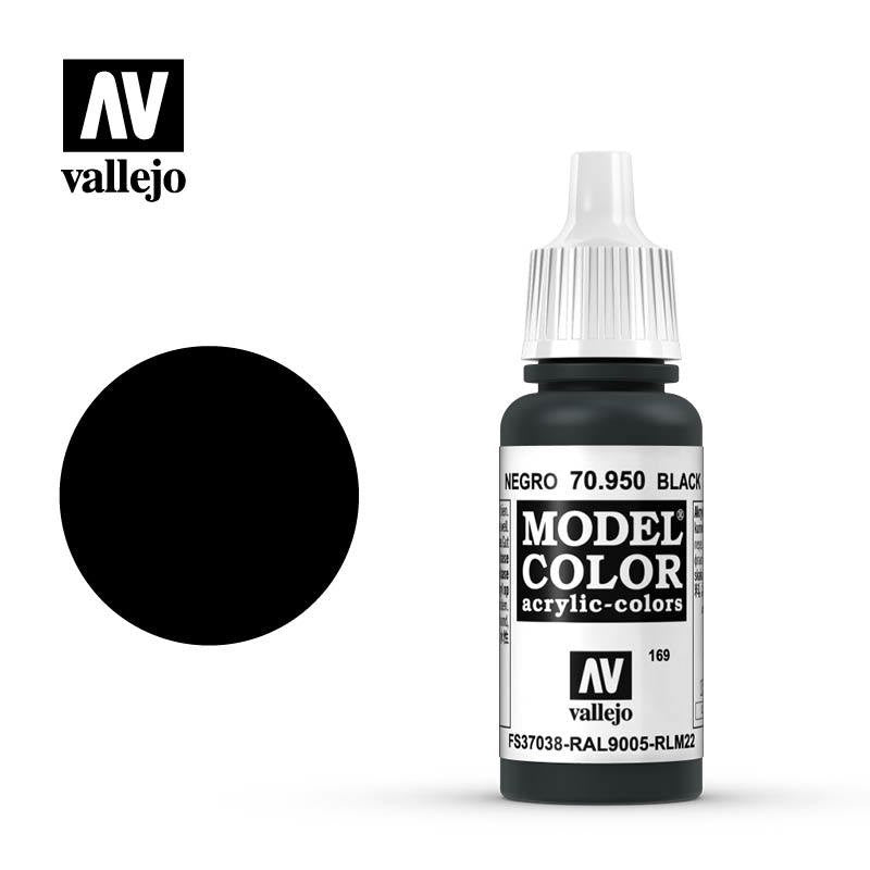 VALLEJO MODEL COLOR BLACK 17ML AV70950