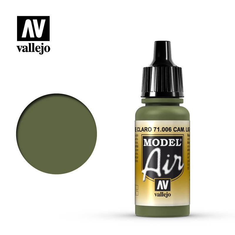 VALLEJO MODEL AIR ACRYLIC PAINT CAMO L/GREEN 71006