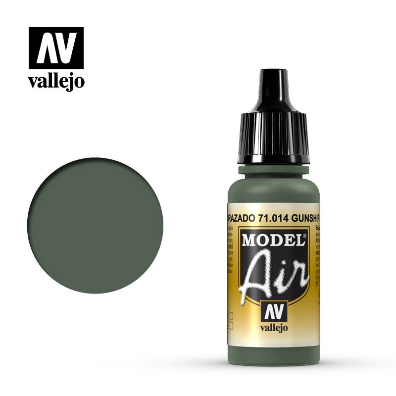 VALLEJO MODEL AIR ACRYLIC PAINT GUNSHIP GREEN 71014