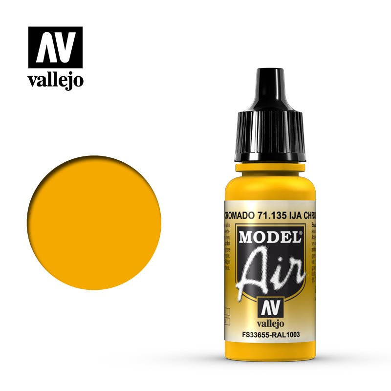 VALLEJO MODEL AIR ACRYLIC PAINT CHROME YELLOW 71135