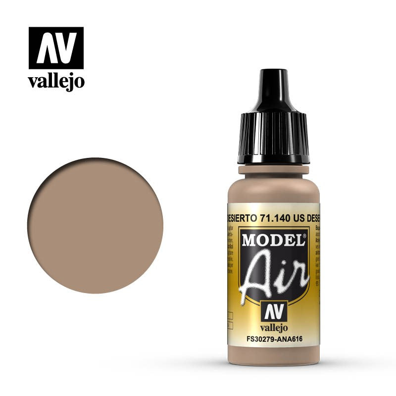 VALLEJO MODEL AIR ACRYLIC PAINT US DESERT SAND 71140