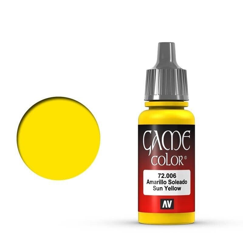 VALLEJO GAME 72006 COLOR SUNBLAST YELLOW 17ML ACRYLIC PAINT