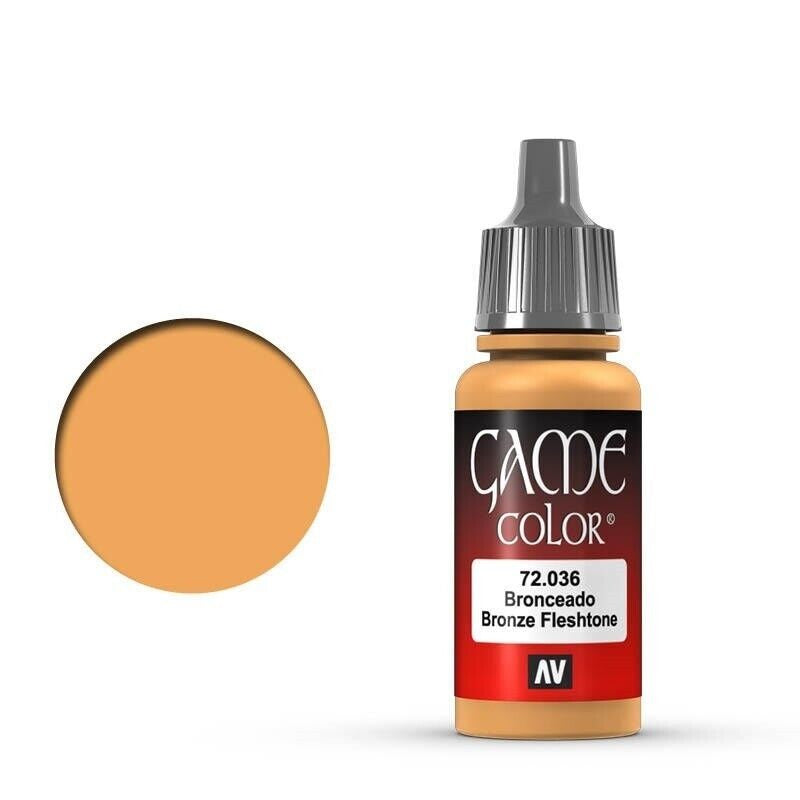 VALLEJO GAME 72036 COLOR BRONZE FLESHTONE 17ML ACRYLIC PAINT