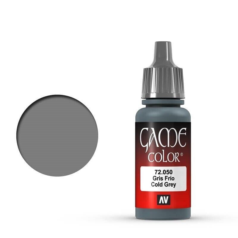 VALLEJO GAME 72050 COLOR COLD GREY 17ML ACRYLIC PAINT