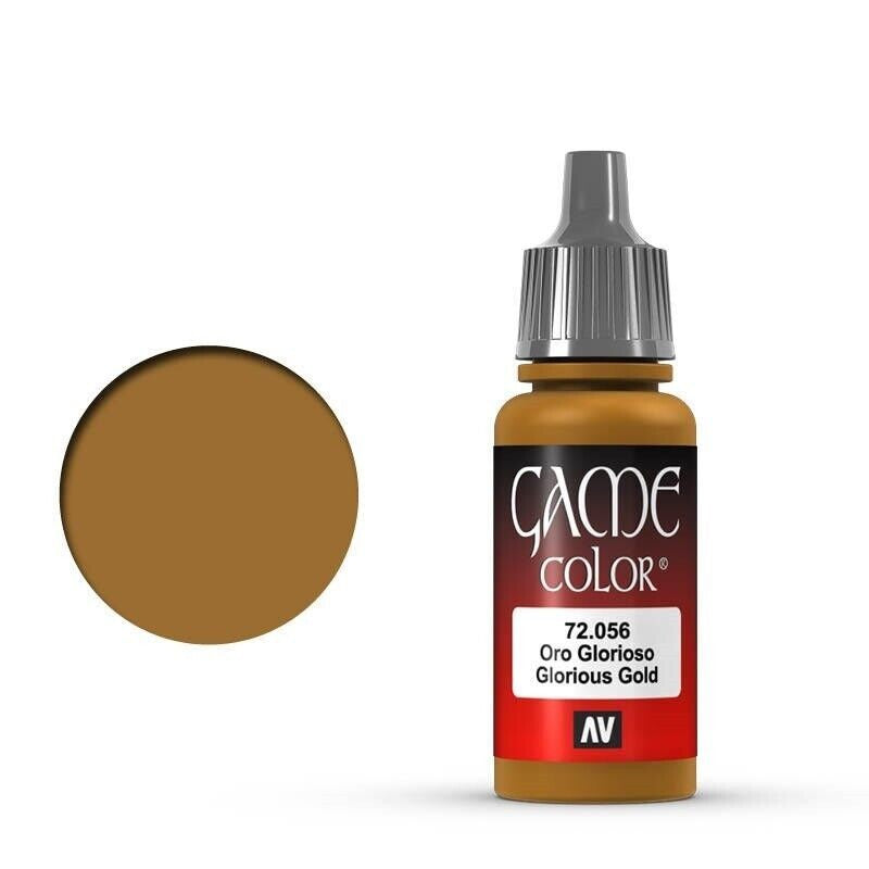 VALLEJO GAME 72056 COLOR GLORIOUS GOLD 17ML ACRYLIC PAINT