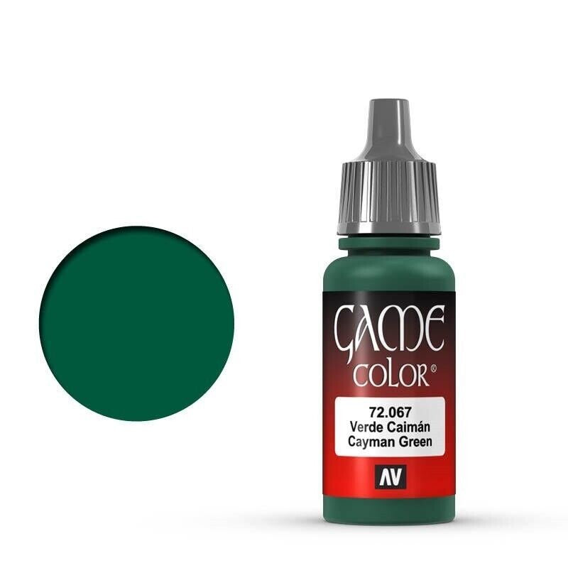 VALLEJO GAME 72067 COLOR CAYMAN GREEN 17ML ACRYLIC PAINT