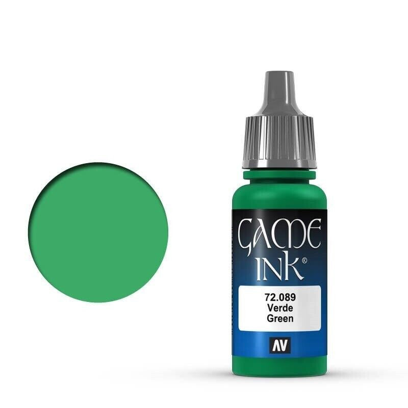VALLEJO GAME 72089 COLOR INK GREEN 17ML ACRYLIC PAINT