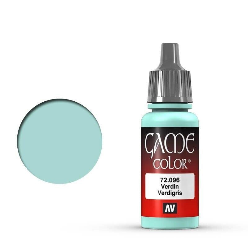 VALLEJO GAME 72096 COLOR VERDIGRIS GLAZE 17ML ACRYLIC PAINT