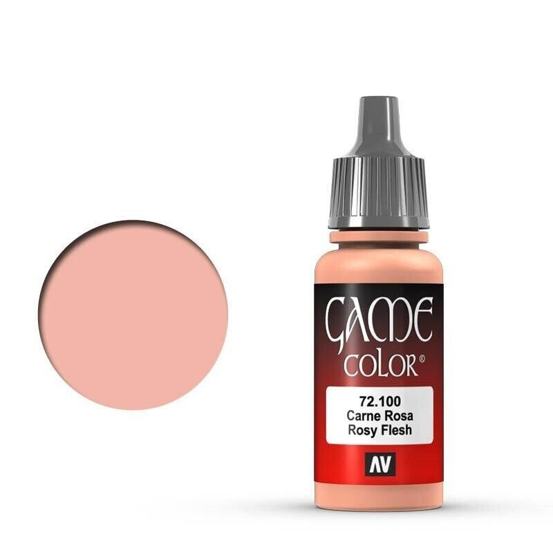 VALLEJO GAME 72100 COLOR ROSY FLESH 17ML ACRYLIC PAINT