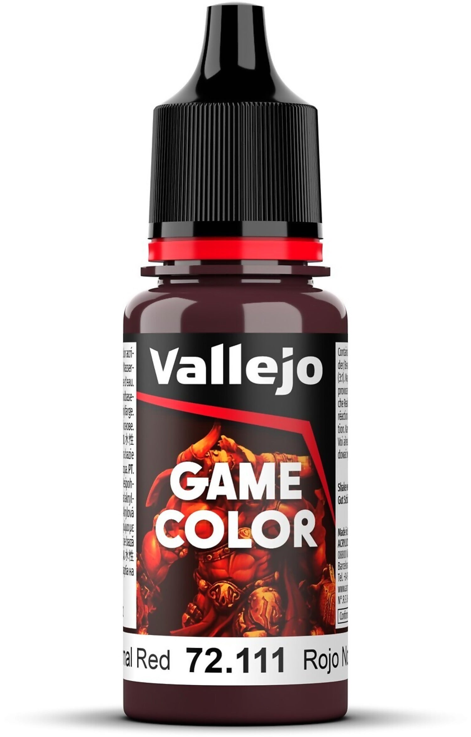 VALLEJO GAME COLOUR 72111 NOCTURNAL RED 18ML ACRYLIC PAINT - NEW FORMULATION