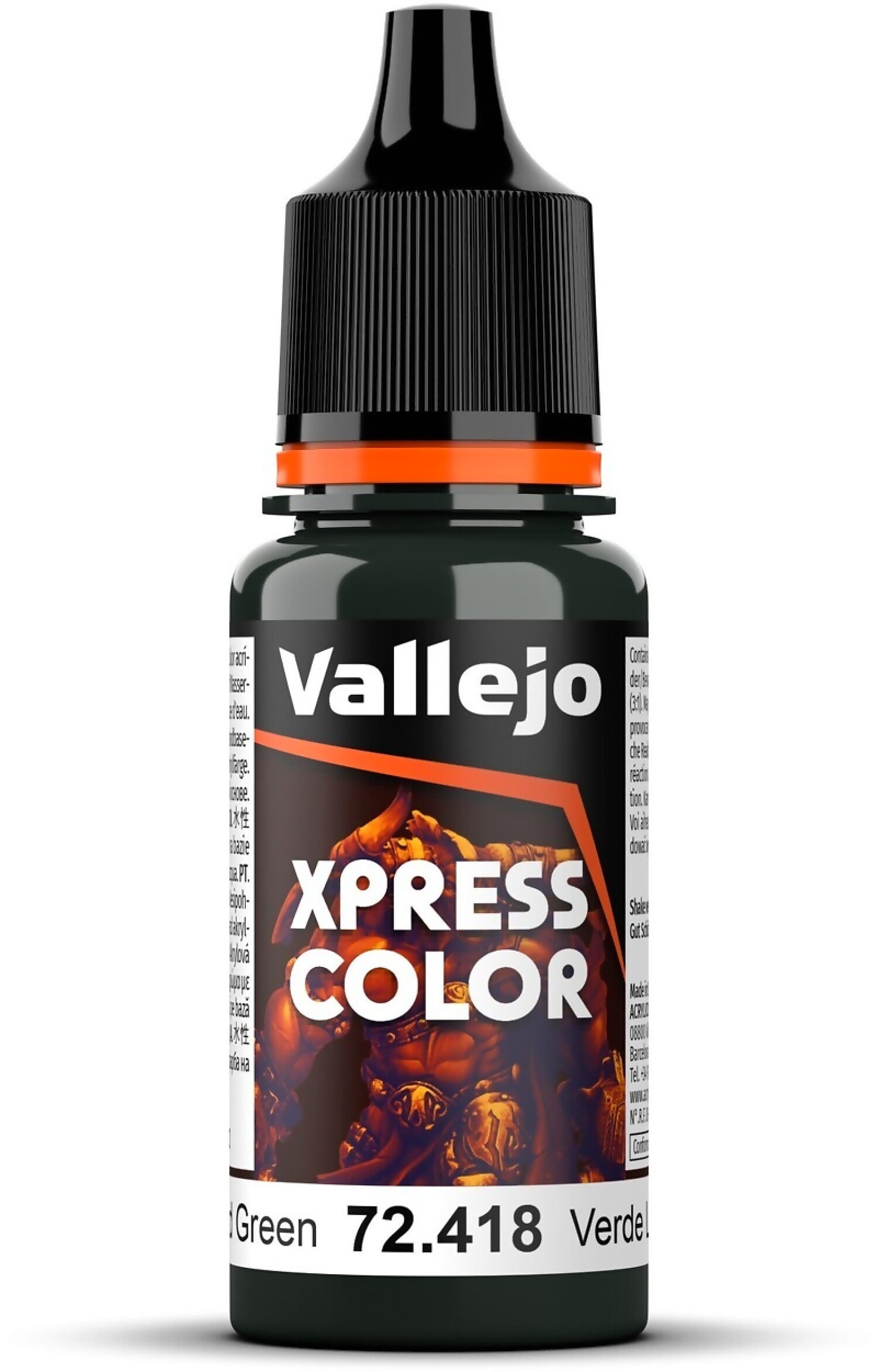 VALLEJO GAME COLOUR 72418 XPRESS COLOR LIZARD GREEN 18ML ACRYLIC PAINT - NEW FORMULATION