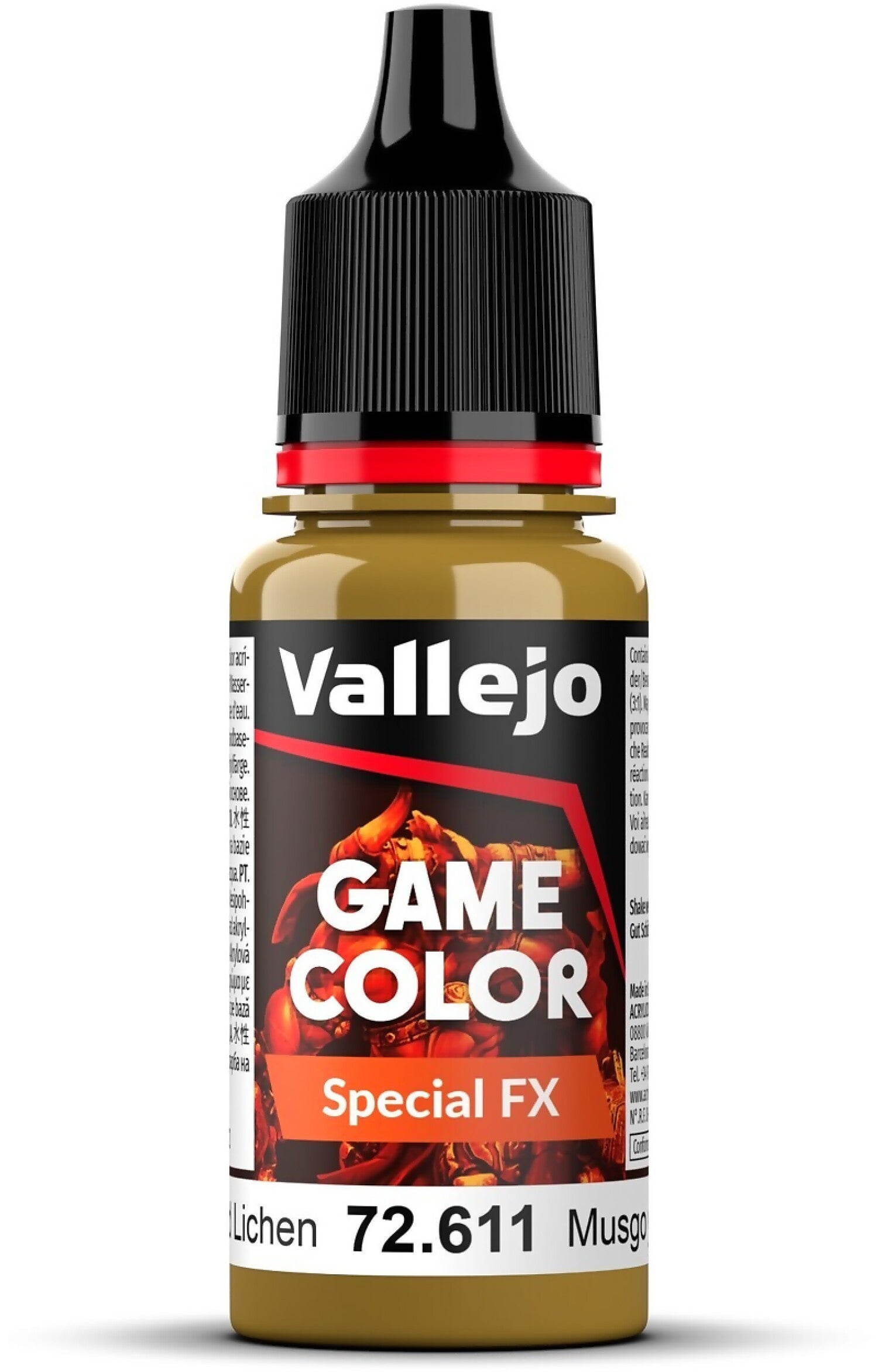 VALLEJO GAME COLOUR 72611 SPECIAL FX MOSS AND LICHEN 18ML ACRYLIC PAINT - NEW FORMULATION