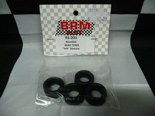 BRM -  SLOT RS-203 RevoSlot Rear Tyres AIR 30shore