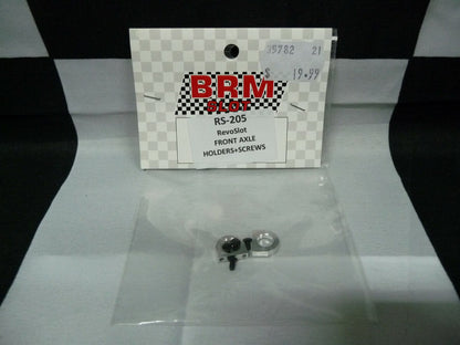 BRM -  SLOT RS-205 RevoSlot Front Axle Holders + Screws