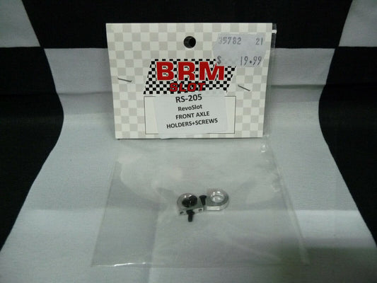 BRM -  SLOT RS-205 RevoSlot Front Axle Holders + Screws