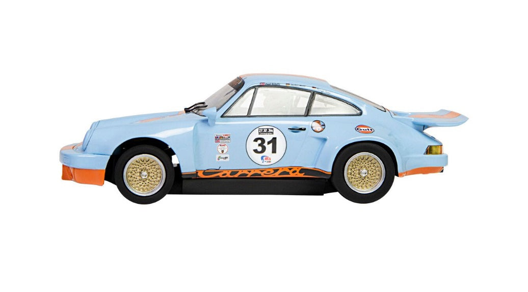 Scalextric -  C4304 Porsche 911 Carrera RSR 3 0 Gulf Edition slot car also suits Carrera