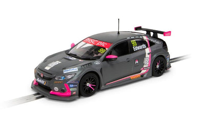 Scalextric -  C4317 Honda Civic Type R BTCC 2021 Jade Edwards slot car also suits Carrera
